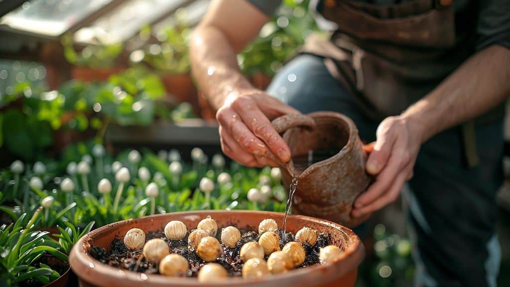 Éveiller les bulbes avec chaleur et lumière